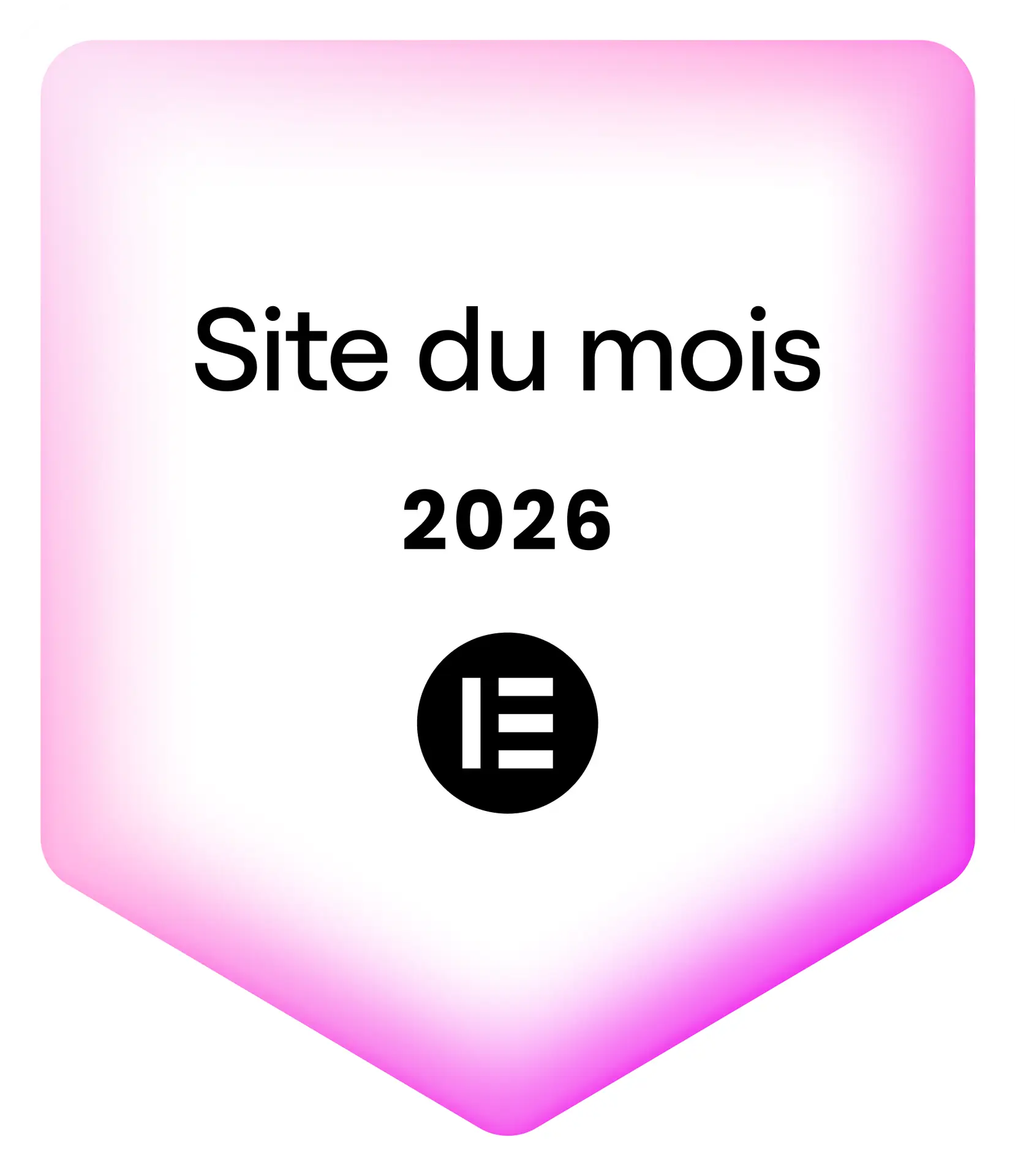 Badge Site du mois Elementor 2026